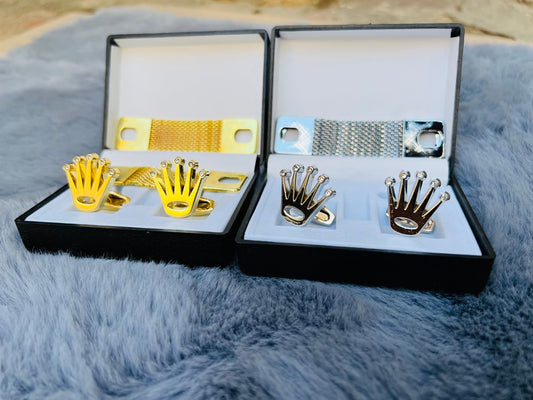 Stylish Cufflink With Chain and Box